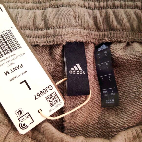 adidas SG ID Pants Men's Large Gray Colorblock Jogger Elastic Waist Drawstring - Picture 7 of 7